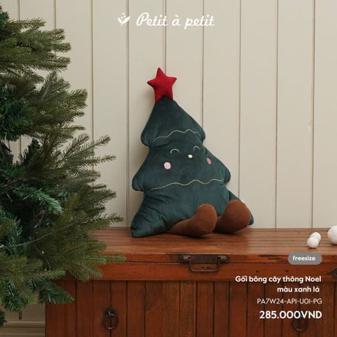  Gối bông cây thông Noel màu xanh lá 