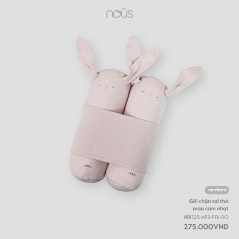  Gối chặn tai thỏ màu cam nhạt NB 