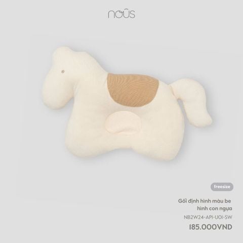  Gối định hình màu be hình con ngựa 