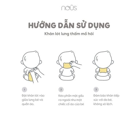  Khăn lót lưng thấm mồ hôi màu vàng phối trắng 