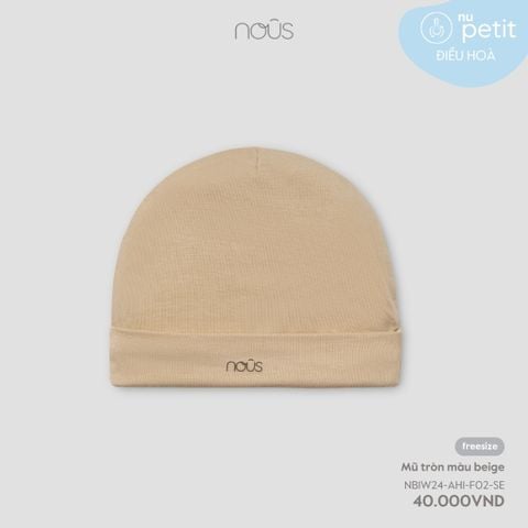  Mũ tròn màu beige 