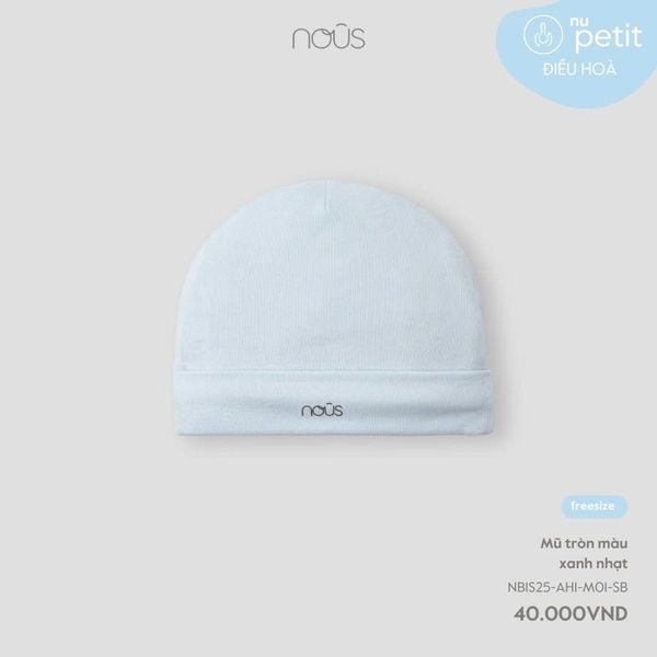  Mũ tròn màu xanh nhạt 