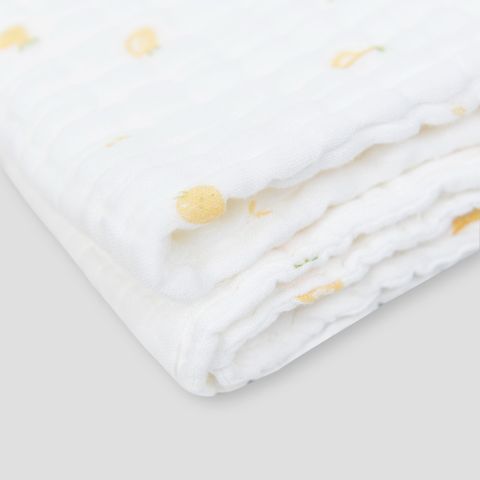  Khăn đa năng muslin 6 lớp họa tiết quả lê vàng 