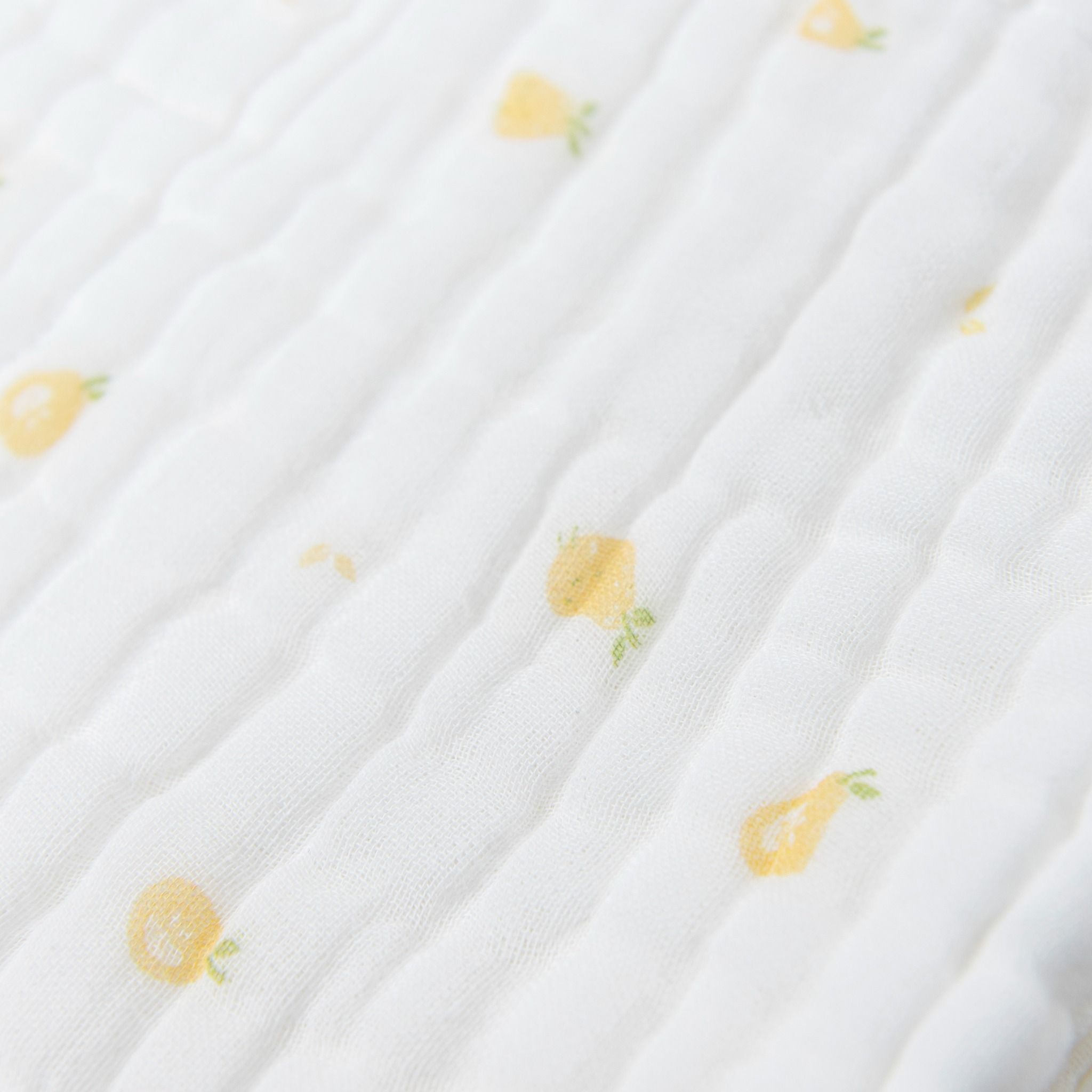  Khăn đa năng muslin 6 lớp họa tiết quả lê vàng 