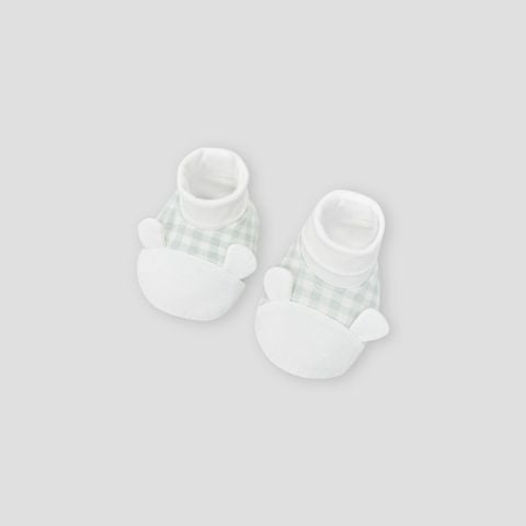  Set quà tặng 5 món màu trắng phối kẻ caro xanh 