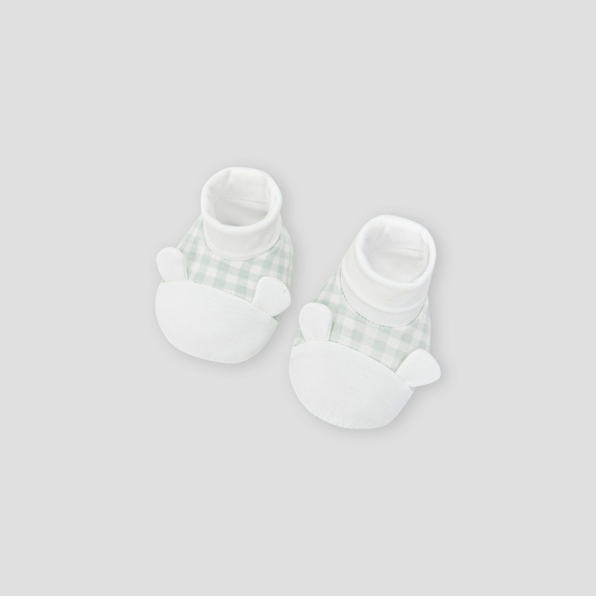  Set quà tặng 5 món màu trắng phối kẻ caro xanh 