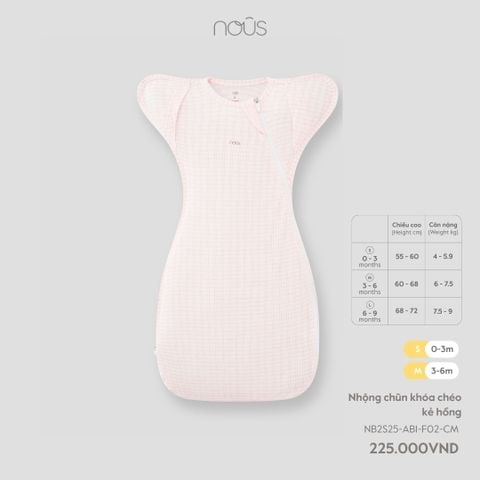  Nhộng chũn khóa chéo kẻ hồng 