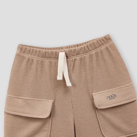  Bộ cộc tay áo màu be phối quần nâu 