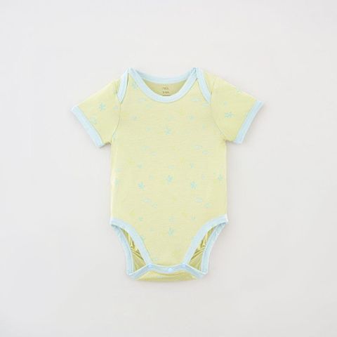  Set 2 bodysuit cộc tay màu xanh in họa tiết 