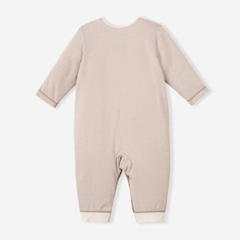  Bộ liền dài màu hồng chấm bi 