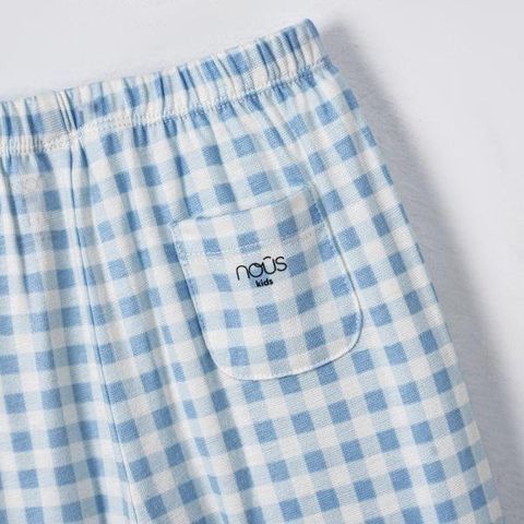  Bộ Pyjama dài tay caro xanh 