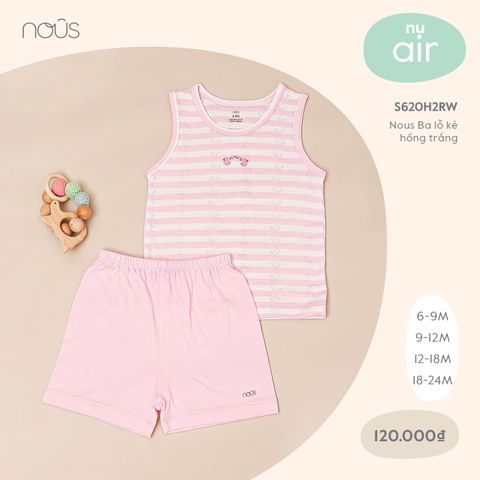  Nous Ba lỗ kẻ hồng trắng 