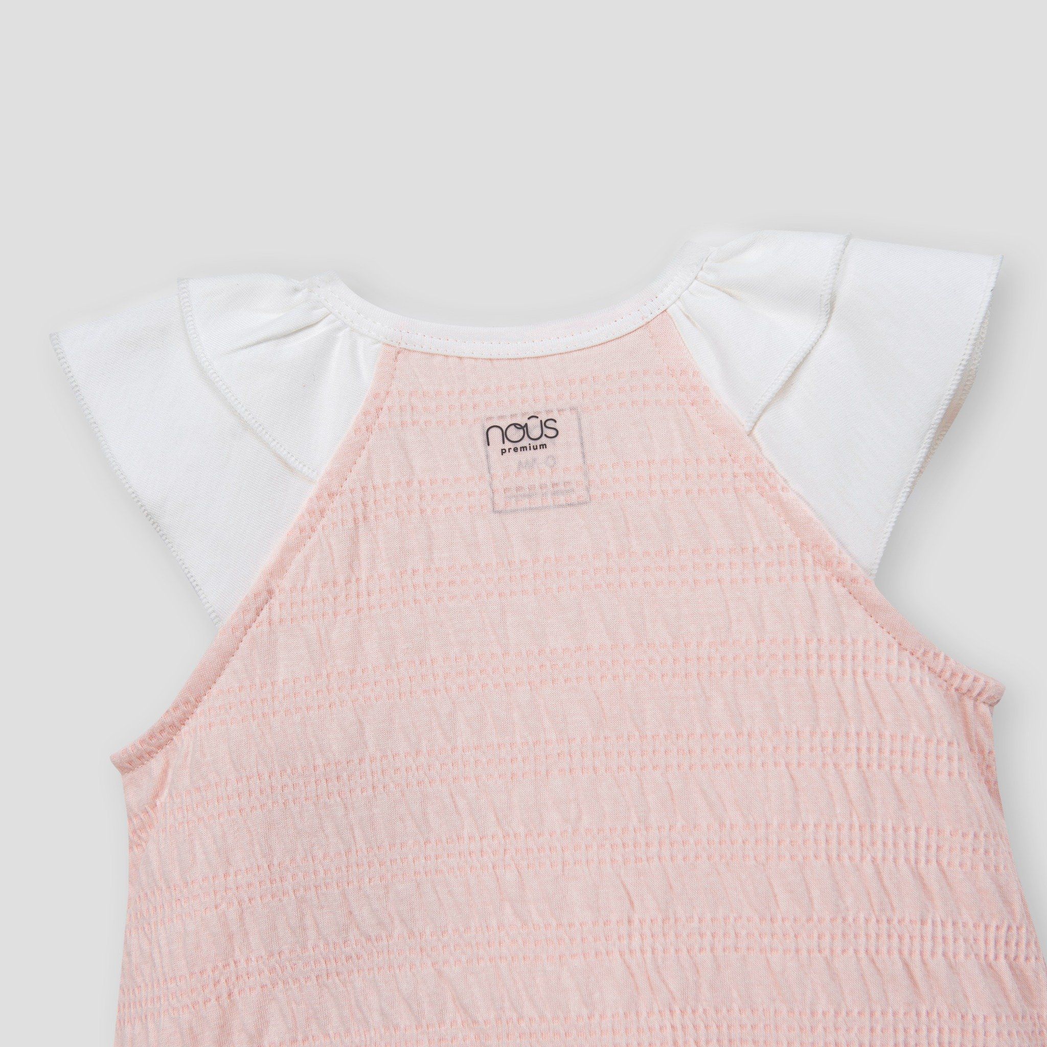  Bodysuit cộc màu HỒNG PHỐI TRẮNG thêu trang trí 