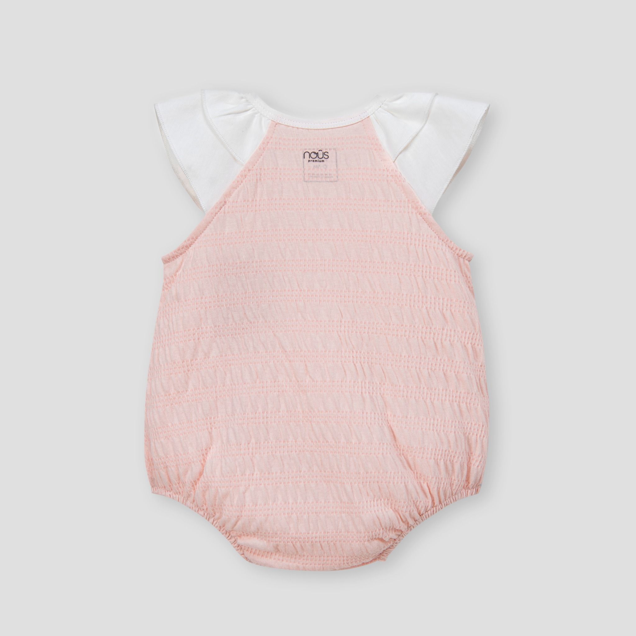  Bodysuit cộc màu HỒNG PHỐI TRẮNG thêu trang trí 