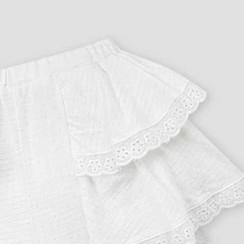  Bộ cộc tay áo xanh phối quần màu trắng 
