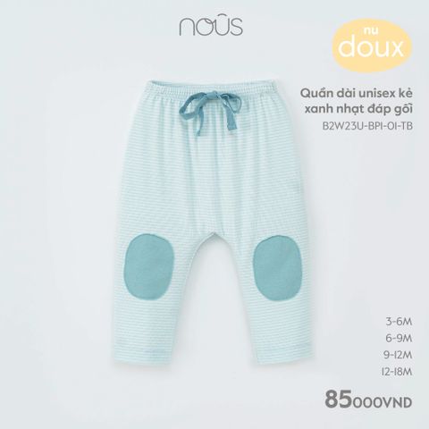  Quần dài unisex kẻ xanh nhạt đáp gối 