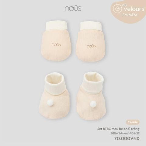  Set BTBC màu be phối trắng 