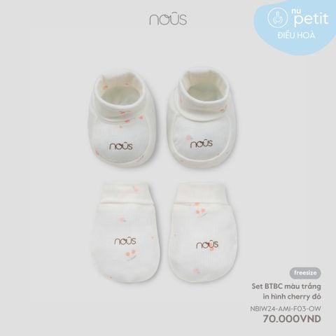  Set BTBC màu trắng in hình cherry đỏ 