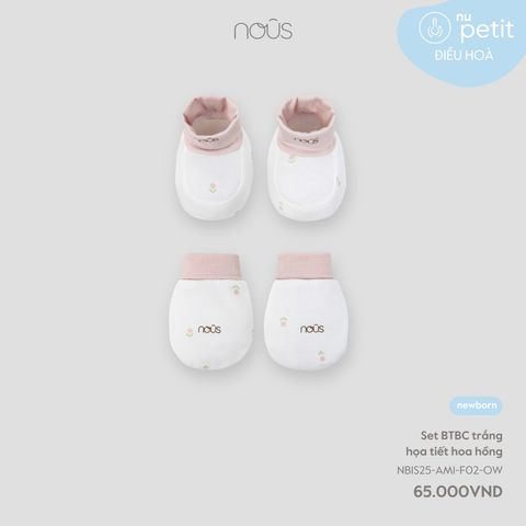  Set BTBC trắng họa tiết hoa hồng NB 