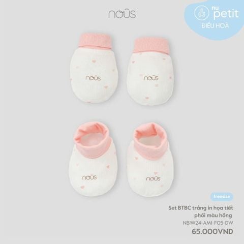  Set BTBC trắng in họa tiết phối màu hồng 