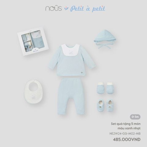  Set quà tặng 5 món màu xanh nhạt 0M 