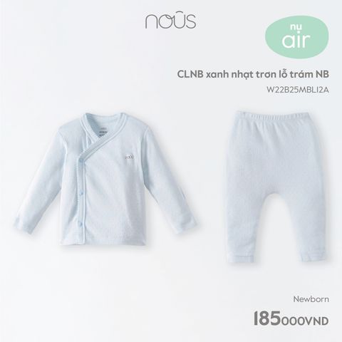 CLNB xanh nhạt trơn lỗ trám NB 