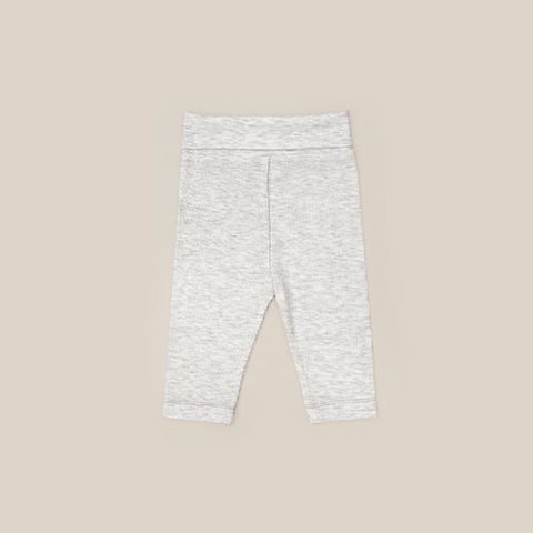  Quần legging cạp lật màu ghi nhạt 