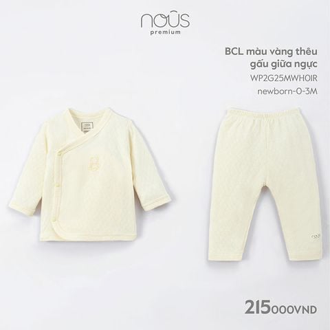  BCL màu vàng thêu gấu giữa ngực 