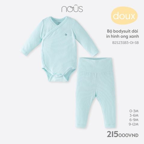  Bộ bodysuit dài in hình ong xanh 