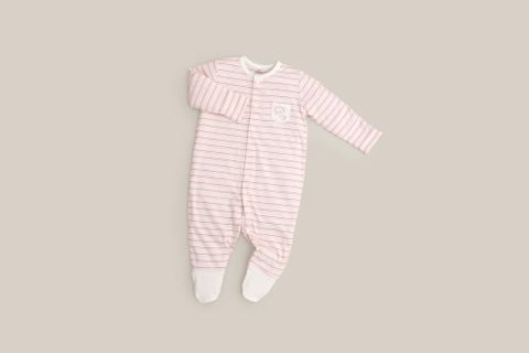  Body có tất kẻ hồng hình ong NB 