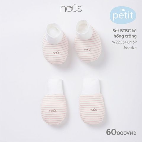  Set BTBC kẻ hồng trắng 