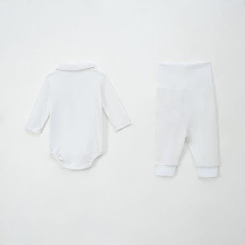  Set bodysuit dài màu trắng 