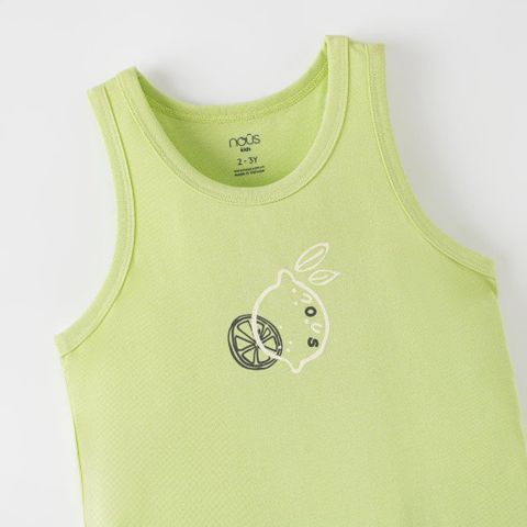  Bộ ba lỗ áo xanh lá & quần màu ghi 