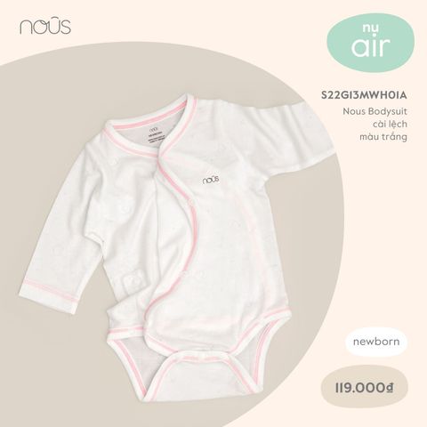  Nous Bodysuit cài lệch màu trắng NB 
