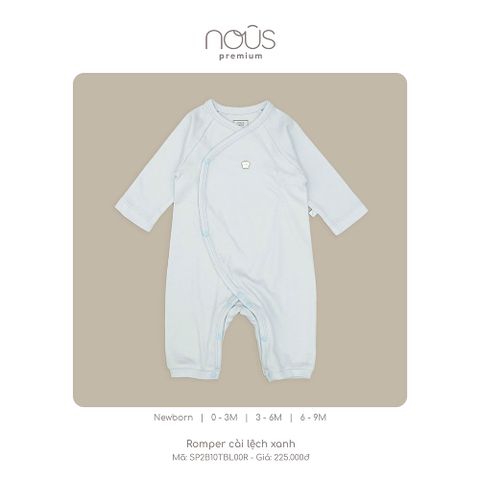  Romper cài lệch xanh 