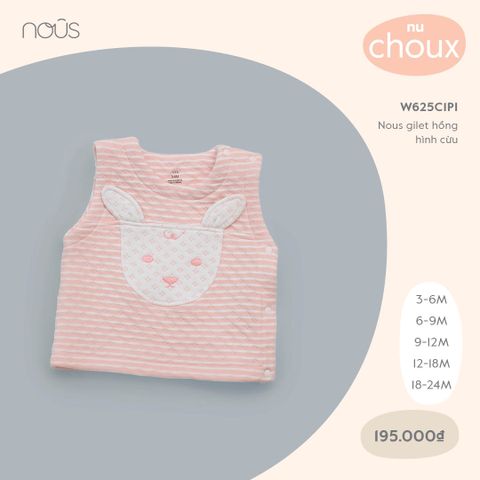  Nous gilet hồng hình cừu 