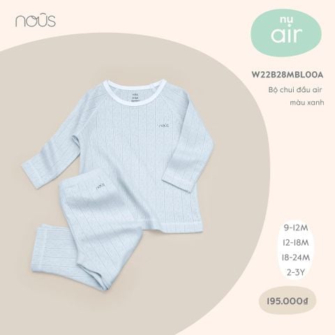  Bộ chui đầu air màu xanh 