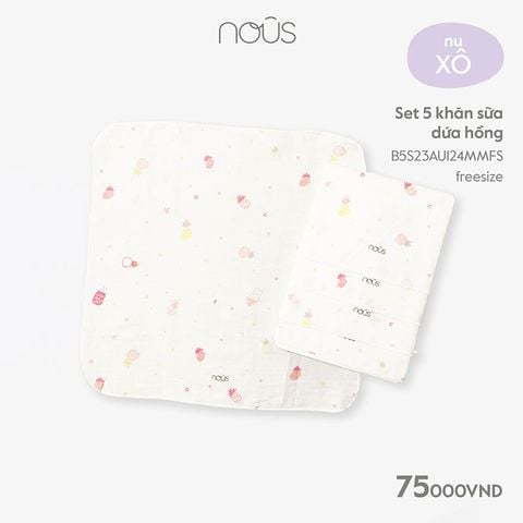  Set 5 khăn sữa dứa hồng 