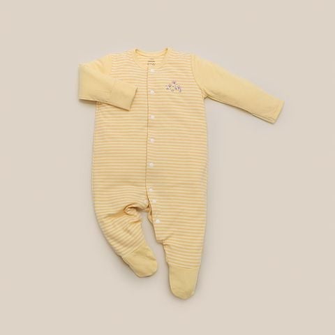  Nous Bodysuit kẻ vàng hình hoa NB 