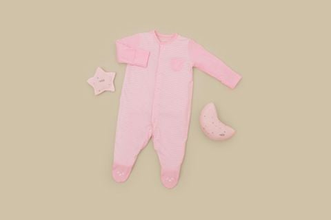  Nous Bodysuit kẻ hồng NB 