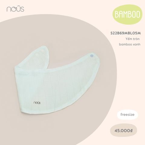  Yếm tròn bamboo xanh 