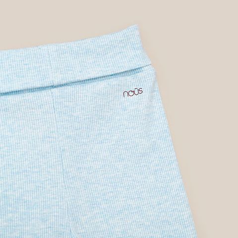  Quần legging cạp lật màu xanh 