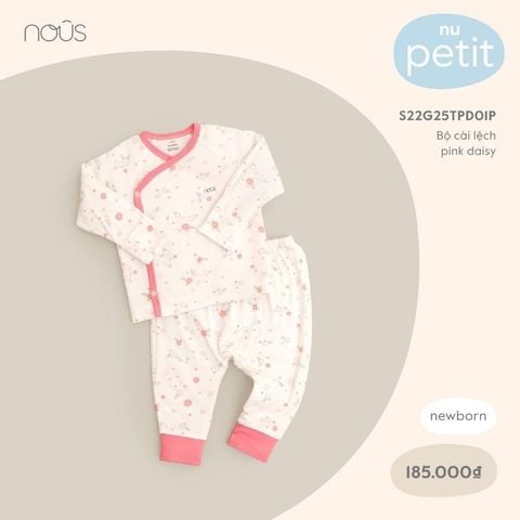 Bộ cài lệch pink daisy NB 