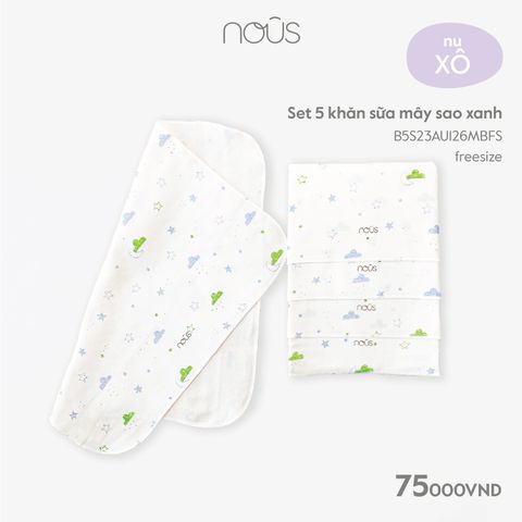 Set 5 khăn sữa mây sao xanh 