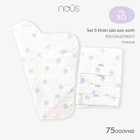  Set 5 khăn sữa sao xanh 