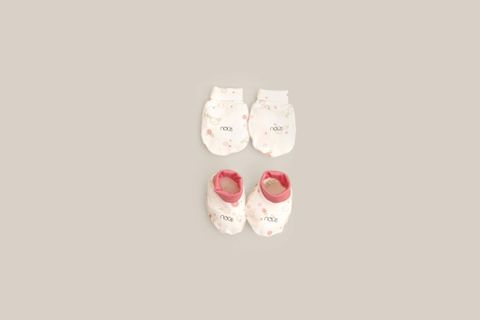  Set bao tay bao chân bo pink daisy FS 