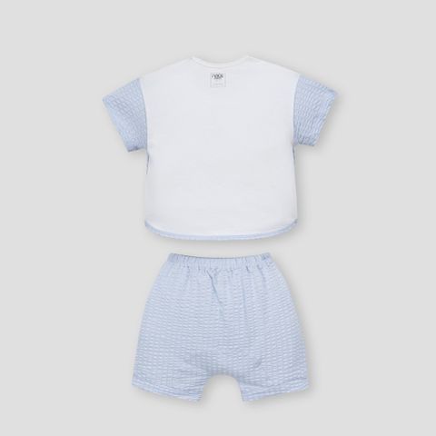  Bộ cộc tay ÁO TRẮNG QUẦN XANH 