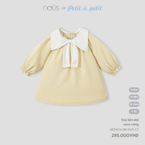  Váy liền dài caro vàng 