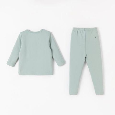  Bộ ôm dáng dài màu xanh lam kid 