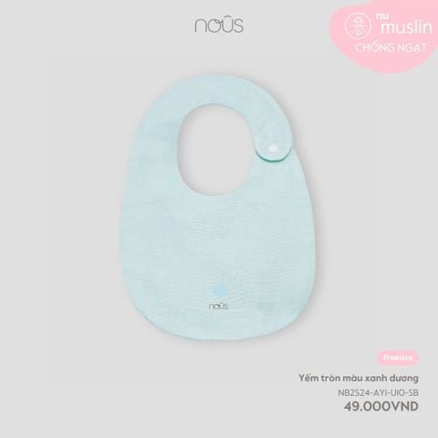  Yếm tròn màu xanh dương 